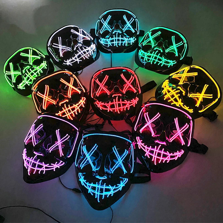 NEON MASK FOR HALLOWEEN AND COSTUME PARTIES