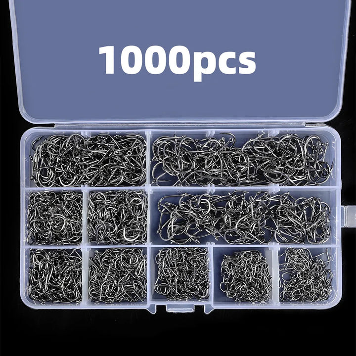 50 TO 1000 PIECES OF FISHING HOOKS (VARIOUS SIZES).