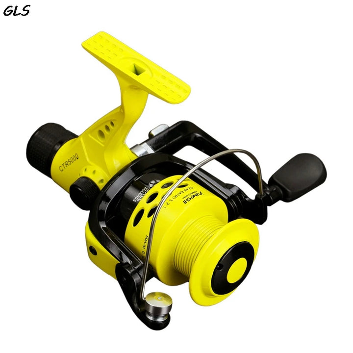 FISHING REEL WITH FOLDING ARM