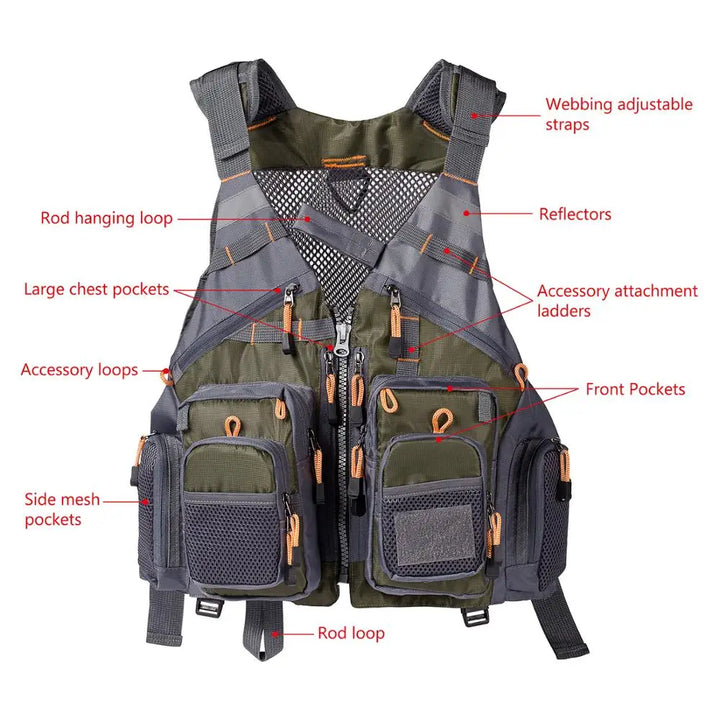 VEST FOR FISHING AND SPORTS