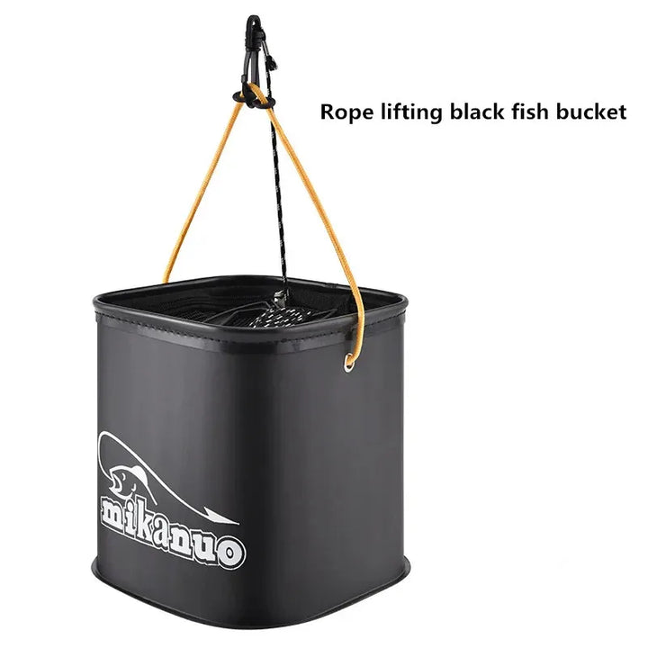 FISHING BUCKET FOR LIVE BAIT AND ROPE