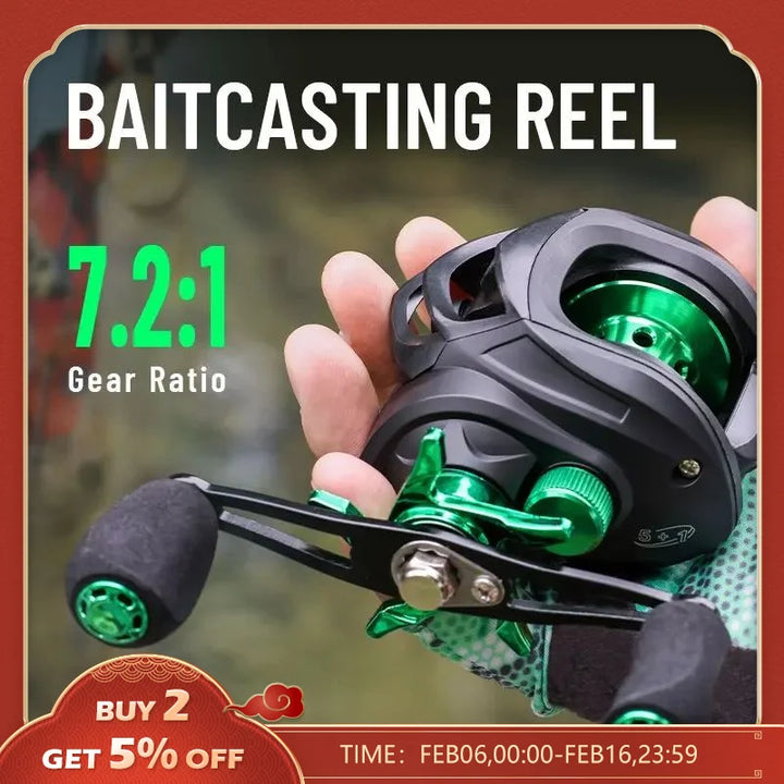 FISHING REEL - 7 SMOOTH BEARINGS FOR CASTING AND ACCURACY